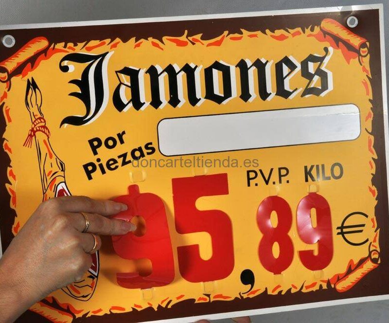 Cartel Precio Jamón