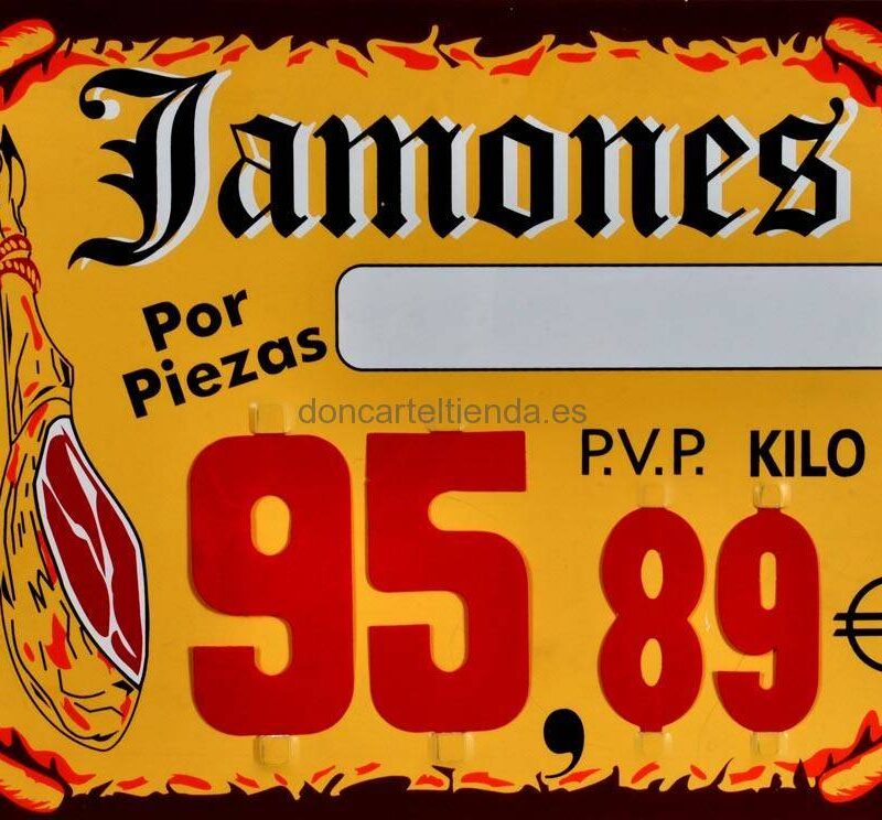 Carteles PortaPrecios Jamones