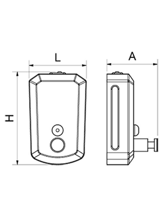 Dosificador de Jabón Inox medidas 2018